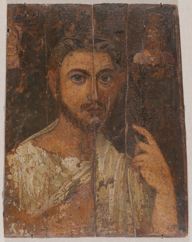 Man with busts of Isis and Serapis, ca. 200-250, Menil Collection, Houston, TX, 
1984-45 DJ.